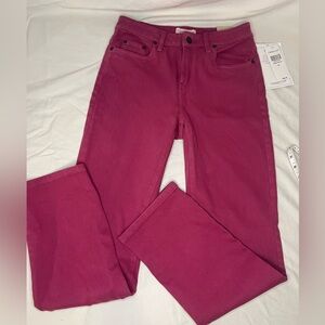 NWT Coldwater creek high rise straight leg deep zinnia stretch jeans wm size 4p